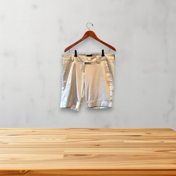 The Limited Pants - NWOT The Limited Drew Fit Bermuda Shorts Beige Size 10 Cotton Blend